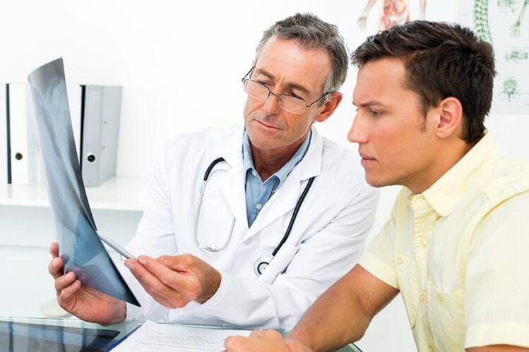 Diagnose van prostatitis bij een man met behulp van een afbeelding